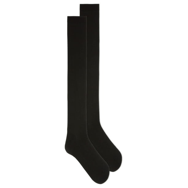 Leaves And Floral Elements White Background Compression Socks For Women 3D Print Knee High Boot 